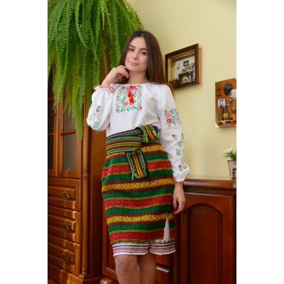 Set of Ukrainian Plakhta+Underskirt+Krayka "Forests of Carpathians"